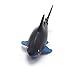 eMart Mini Remote Control Toy Electric RC Fish Boat Shark Swim in Water for Kids Gift - Black
