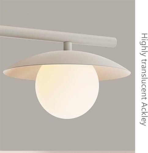 Suspension LED linéaire scandinave YangRy blanche pour îlot de cuisine - 7
