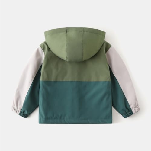 Windbreaker Jackets Kids Boys Zip up Rain Jacket Fall Winter Girls Raincoat Fashion Color Block Hooded Jacket Toddler Kids3