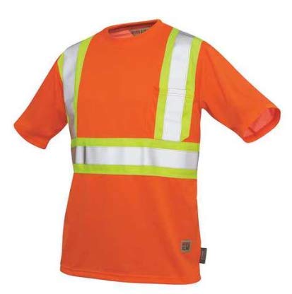 Hi-Vis Short Sleeve Shirt, 2XL, Orange