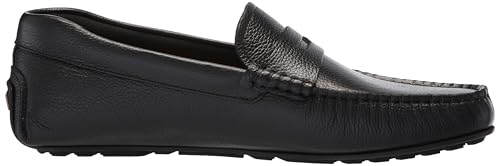 Image of BOSS Men's Noel Grainy Leather Moccasins