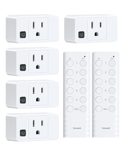 Wireless Remote Control Outlet, 200FT Long Range Remote Light Switch, Mini...