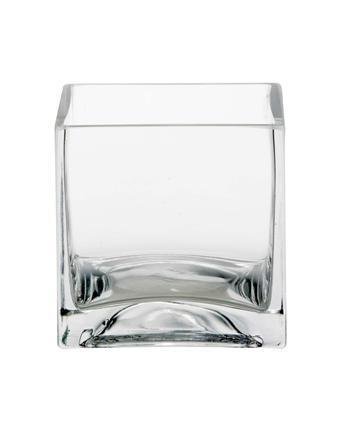 Floralcraft 10cm Cube Vases, Heavy Modern Contemporary Flower Vase