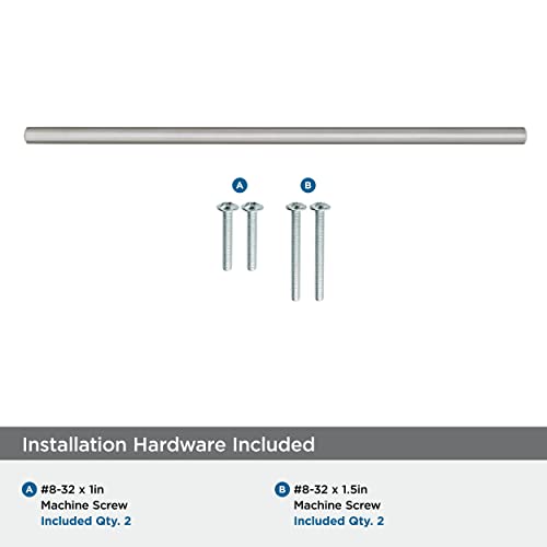 Image of Amerock 10-1 /16 inch Bar Pulls Stainless Steel Drawer Pull | 10-1 /16 inch (256mm) Center-to-Center Mounting Distance and 13-1 /4 inch Overall Length, Durable Stainless Steel Cabinet Hardware