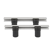 Hilfswerkzeug für Holzbearbeitungstisch, Werkbank, Hobelstoppbrett, 19 mm, 20 mm, Hundelochbank, Hundeklemme, Aluminium-Legierung, Positionierplatte, 20 mm, 2 Stück