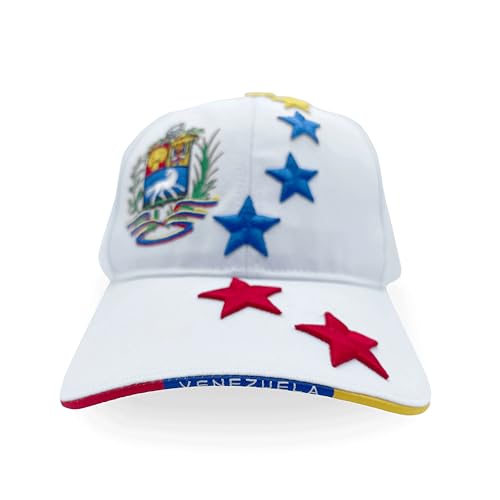 Z Zelvox Venezuelan Classic Baseball Cap Unisex Adjustable Peaked Sandwich (Gorras Clasicas de Venezuela) (White)(1 UND)