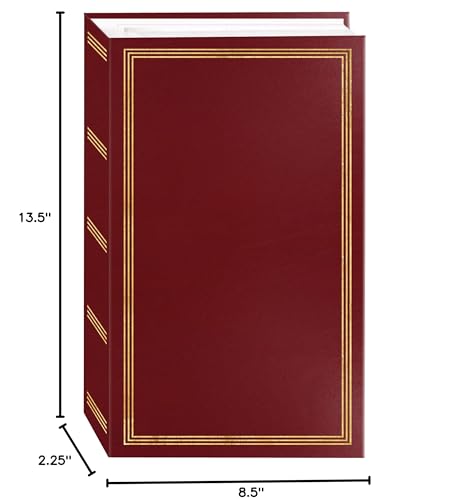 3-ring pocket BURGUNDY album for 504 photos - 4"X6"