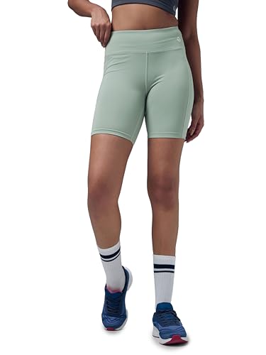 Image of TECHNOSPORT Women's Skinny Fit Solid Above Knee Elastoplus Tights for Gym, Workout & Sports