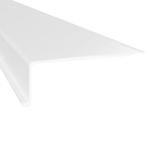 KastLite Linear Under Cabinet Light Cover Replacement | White Ribbed Acrylic Undercabinet Lens Diffuser | 24-3/8