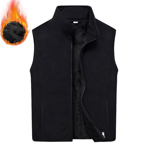 Mens Fleece Vests with Full Zipper Lightweight Warm Polar Outwear Sleeveless Jacket for Winter Pockets M-5XL2