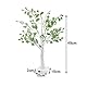 HFHungkeong Weihnachtsbaum künstlicher Mini Weihnachtsbaum Tisch Bonsai Dekoration mit warmweißen LED Lichtern und künstlichen Blättern für Zuhause Weihnachtsfeier Jahrestag USB oder Batterie50 cm