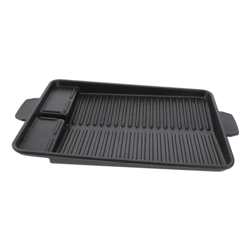 GRIRIW Outdoor Baking Tray Grill Plate for Outdoor Grill Barbecue Griddle Portable Easy to Clean