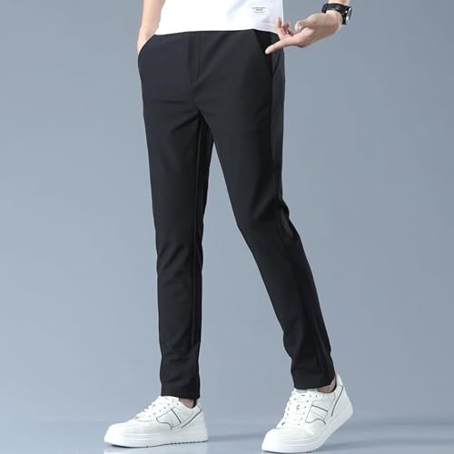 Men's Classic Fit Golf Pants Stretch Wrinkle Free Work Dress Pants Lightweight Comfy Work Slacks Trousers for Men Black3