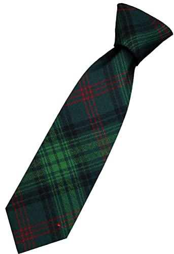 Cravate en laine homme tartan Ross Hunting authentique tissée en Écosse