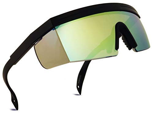 ShadyVEU Retro Performance Mirrored Sports TR90 Unbreakable Sunglasses Extendable Arms Adjustable Soft Nose Pads
