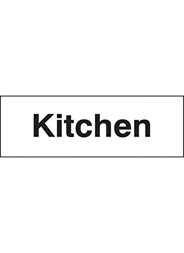 Caledonia Signs 27033G "Kitchen" Sign, Self Adhesive Vinyl, 300 mm x 100 mm