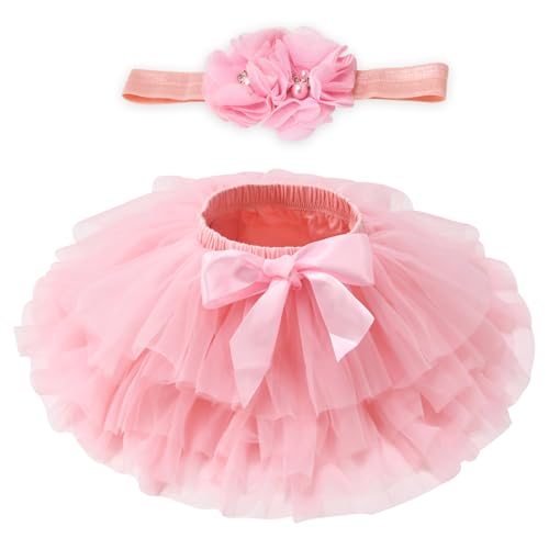 Opiniones y reviews de falda pantalón para Bebé más recomendados. 48 Exegawe - Falda tutú para bebés y niñas, con diadema, tul con funda para pañales, vestido de fiesta de cumpleaños, Rosado, 12-24 Meses