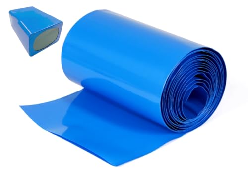 BluePVC �M���k���b�v�`���[�u �t���b�g��5.9�C���`/150mm ����6.5�t�B�[�g (2m) 18650 21700 26650���`�E���d�r�ɍœK DIY�o�b�e���[�p�b�N �o�b�e���[�≏