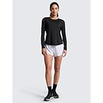 CRZ YOGA Lightweight Workout Long Sleeve Shirts for Women - Gym Running Fall Athletic Training T-Shirts High Neck Tops - Image 3