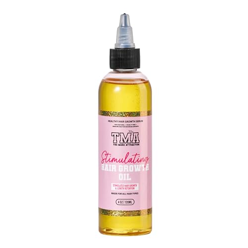 The Mane Attraction Hair Oil for All Hair Types, Infused with Rosemary Oil, Castor Oil & Black Seed Oil – Stimulating Hair Growth, Seals in Moisture, Soothes Irritated Scalp – 4 Fl Oz