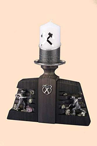 Minibergwerk Kumpel vor Ort m. Kerzenhalter, Wismutkumpel m. Schaufel + Bohrhammer BxH: ca. 24x17 cm NEU Zinnfiguren Erz Abbau