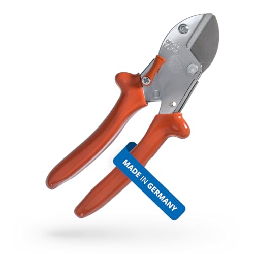 Original LÖWE 5 Professional Anvil Pruning Shears 5.107 with Stainless and Non-Stick Coated Steel Blade - Handy and Lightweight Pruning Shears Ideal for Cutting Apple Trees