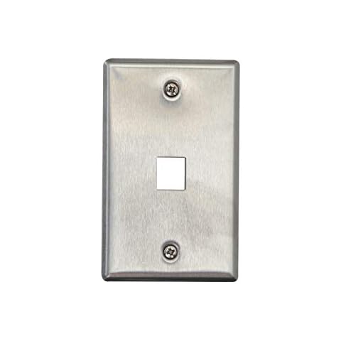 Networx Keystone Wall Plates (1 PORT, STAINLESS STEEL) Cover