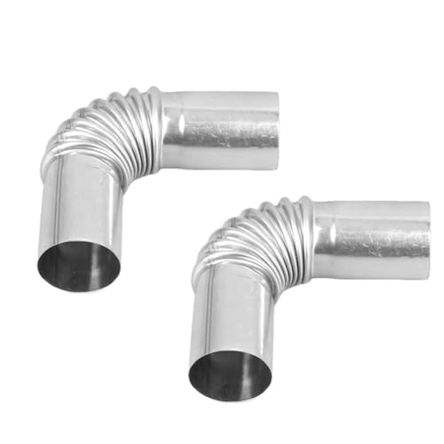 URPIZY 25 mm Dieselheizungs-Winkelverbinder aus Edelstahl, 2 St¨¹ck mit 4 Schellen, f¨¹r Luft-Parkheizung, passend f¨¹r Eberspacher, universell einsetzbar in Auto und Motorrad