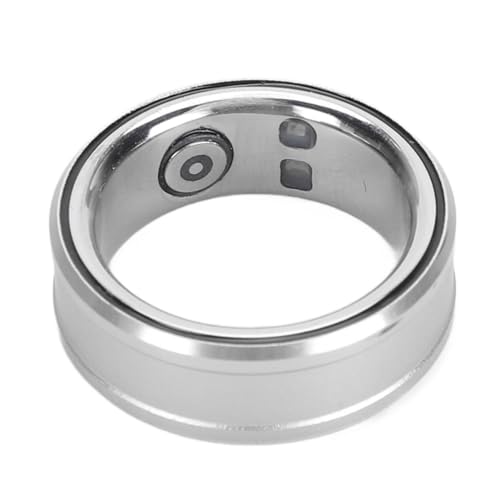 Tangxi Anillo Inteligente Impermeable IP68, Anillo de Fitness BT Multifuncional con NFC Incorporado para Android e IOS, Anillo Compacto Duradero para Hombres y Mujeres (SILVER)