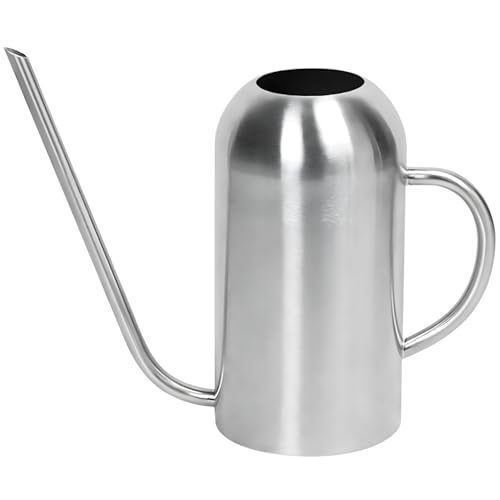 Chemlliy Watering Can Indoor Outdoor Plants, 50oz/1500ml Garden Long Spout Watering Cans, Stainless Steel Plants Watering Can Pot for Indoor House Plants Bonsai Flower Decorative