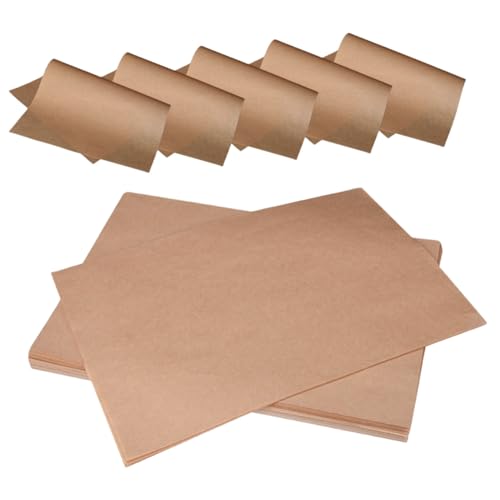 Sewroro 100 Fogli Carta da Forno Antiaderente 20X30 CM per Forno e Friggitrice ad Aria Resistente Alte Temperature per Cottura Biscotti Pizza e Pane