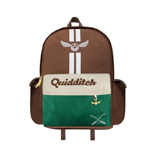 Cinereplicas Harry Potter - Quidditch Backpack with Side and Front Pockets 38 * 33 * 10cm - Official License