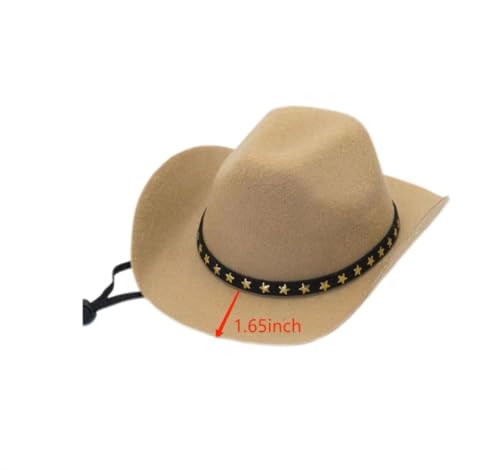 SLOTHCITY Cowboy Pet Hat Cosplay Cap for Dogs and Cats Six Colors (Beige, Large)