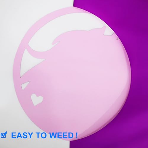 Image of FUNKAKA Heat Transfer Vinyl Neon Purple HTV Rolls, 12 inch x 9ft Iron on Vinyl | PU Stretchy HTV Vinyl for All Cutter Machine for T-Shirts - Easy to Cut & Weed for Heat Transfer DIY Design