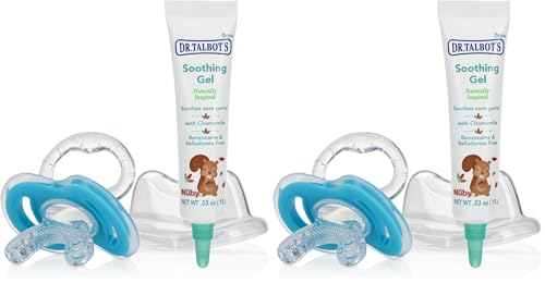 Image of Dr. Talbot's Naturally Inspired Soothing Gel for Sore Gums with Bonus Gum-EEZ Teether Combo, Benzocaine Free, Belladonna Free, one Color, 0.53 Fluid Ounce (Pack of 2)