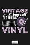 old vinyl albums for sale  Vintage Buy Sell Old Albums Vinyl G88231 Notebook: Diary, Journal, Planner, Matte Finish Cover, 6x9 120 Pages, Lined College Ruled Paper