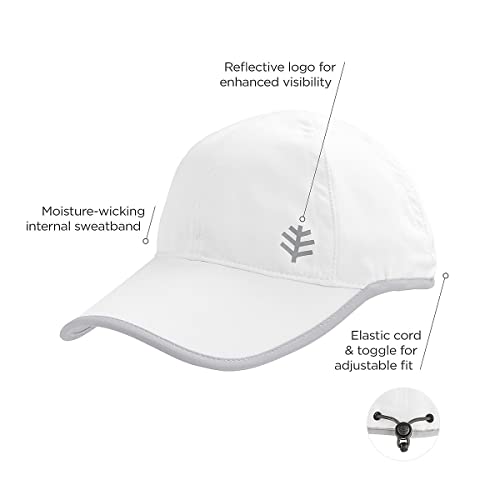 Coolibar Upf 50+ Kids' Lenny Sport Cap - Sun Protective (Small/Medium- White/Silver) #TOP4