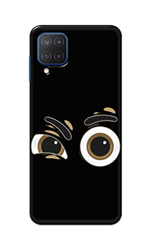 Image of PRINTFIDAA Funky Expression of Cartoon Eyes Printed Designer Hard Back Case Cover for Samsung Galaxy A12 / M12 / F12 -(RP) MVN1004