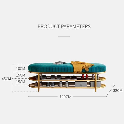 Tabouret de canapé meuble à chaussures matelassé pour entrée chic