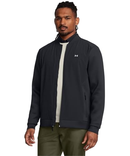 Herren UA Drive Pro Storm Hybrid Full-Zip Jacke, Schwarz/Metallic-Silber - 001, L