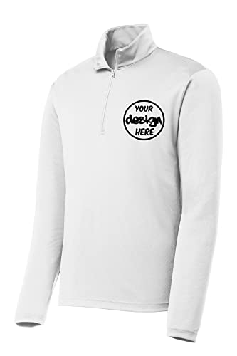 INK STITCH Men St357 Custom Embroidery Personalized Add Your Logo Texts Posicharge Competitor Quarter Zip2