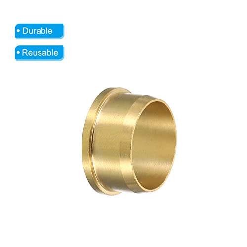 PATIKIL 14mm Tube OD Brass Compression Sleeves Ferrules 5 Pack Brass Compression Fitting Assortment Kit, Gold Tone - Image 4