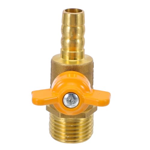 Alipis Válvula de Bola de Latón Grueso 1/2 Pulgada Rosca Macho Válvula de Control de Gas para Estufa y Horno Cierre Rápido para Plomería y Camping Accesorio Duradero para Gas Natural