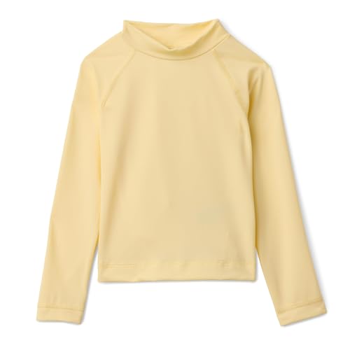 Amazon Essentials Girls Long Sleeve Rashguard T-Shirt Light Yellow Medium