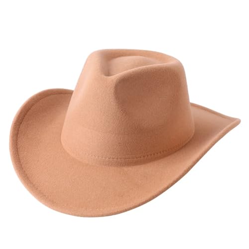 SHENJMAI Sombrero de vaquero de ala grande para exteriores, sombrero de fieltro para hombres y mujeres, 9, 8