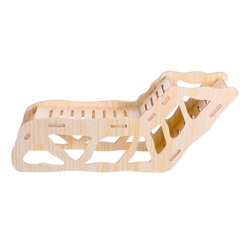HJZHI Cachette polyvalente pour hamster et tunnel d'exploration, maison de hamster avec échelle d'escalade en bois pour gerbilles, hamsters, petits...