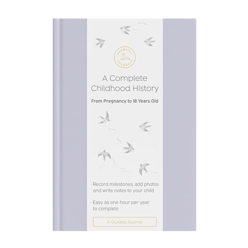 Image of Promptly Journals, A Complete Childhood History: From Pregnancy to 18 Years Old (Lavender Purple, Linen) | Baby Book and Pregnancy Journal | Baby Memory Book