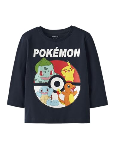 NAME IT Nmmjuice Pokemon Ls Nreg Topbox Noos Sky, Blazer Bleu Marine, 104 Garçon