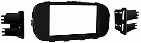 Double Din Install Car Stereo Dash Kit for a Aftermarket Radio Fits 2014-2016 Kia Soul Trim Bezel is Painted Matte Black Non Navigation Replacement