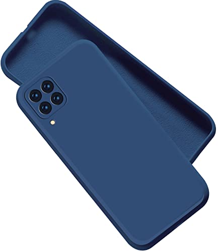 Image of A rtistque Liquid TPU Back Cover for Samsung M33 5G Back Cover | Silicone Matte Shockproof Flexible with Camera Protection Soft Back Cover Case for Samsung Galaxy M33 5G - Blue
